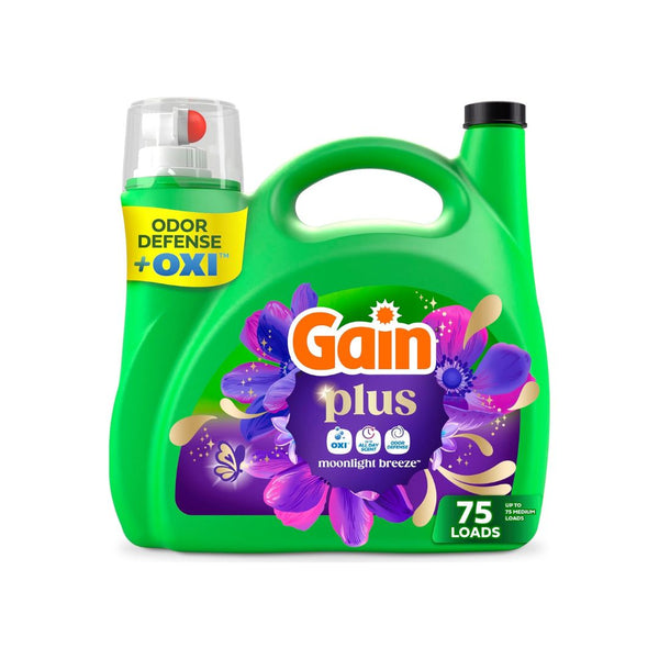 75 Loads Gain Plus Liquid Laundry Detergent with Oxi