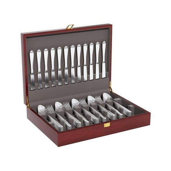 Mahogany Wood Silverware Storage Box