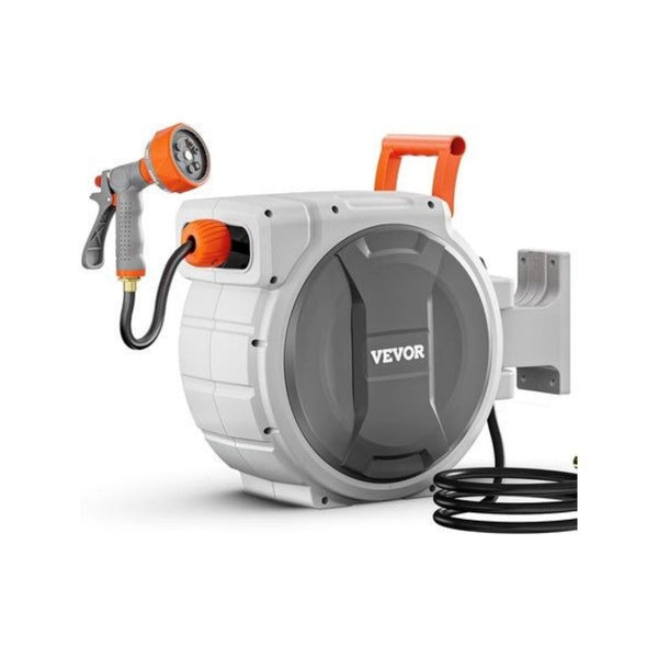 84ft Retractable Garden Hose Reel With Nozzle