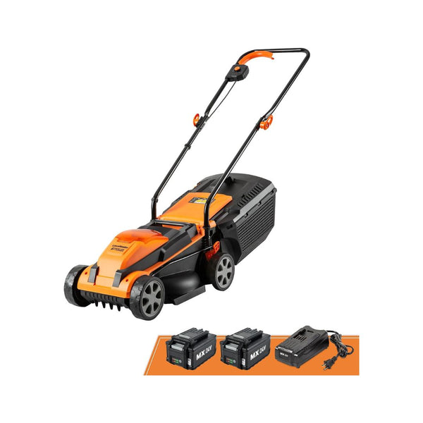 LawnMaster Cordless 13-Inch Lawn Mower 24V Max with Battery & Charger