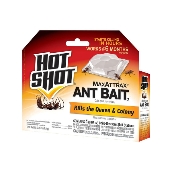4 Hot Shot MaxAttrax Ant Bait Stations