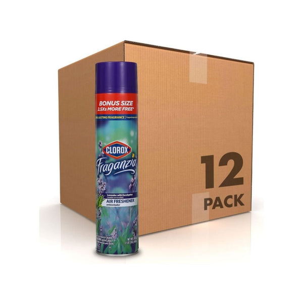 12 Cans of Clorox Fraganzia Aerosol Air Freshener