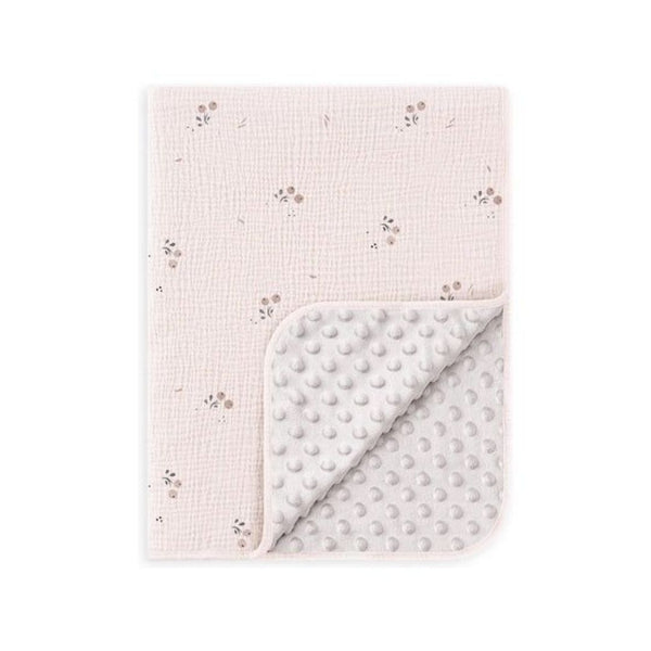 Soft Baby Blanket With Muslin Cotton Front & Fleece Back (5 Colors)
