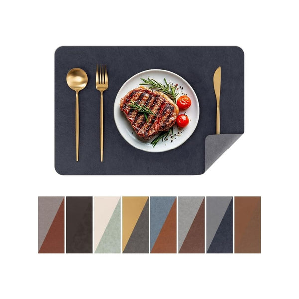 Set of 4 Faux Leather Placemats