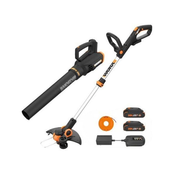 WORX 20V 12" Cordless String Trimmer & Leaf Blower Kit