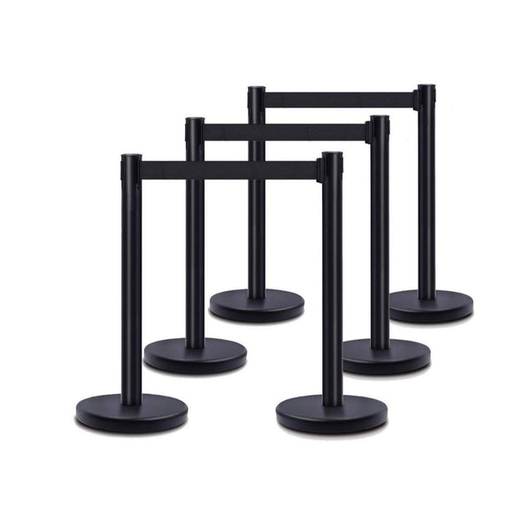 6-Pack DuraSteel Retractable Belt Stanchion Posts