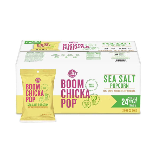 24 Bags Angie's BOOMCHICKAPOP Sea Salt Popcorn