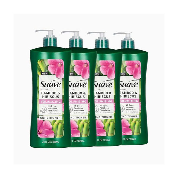 4-Pack Suave Bamboo & Hibiscus Volumizing Conditioner