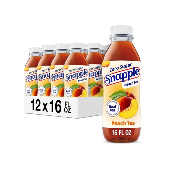 12 Bottles Snapple Zero Sugar Peach Tea