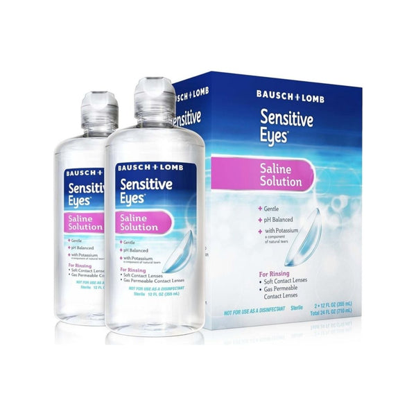 2-Pack Bausch + Lomb Sensitive Eyes Saline Solution