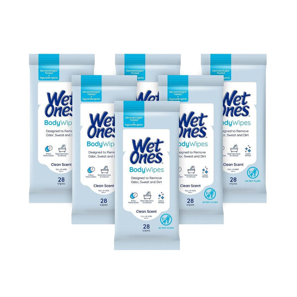 6 Travel Pack 28-Count Wet Ones Body Wipes