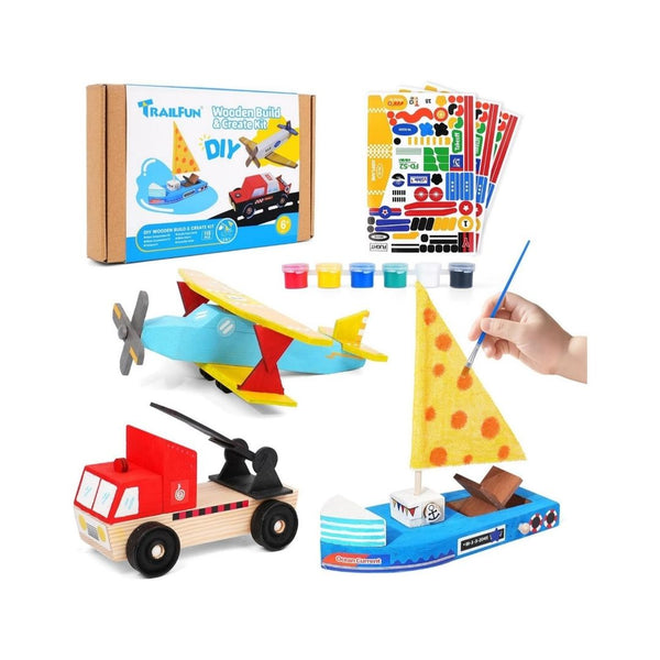 3-Pack Wooden Build and Paint Kit