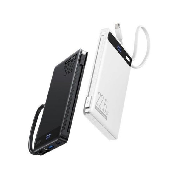 2-Pack 10000mAh 22.5W Portable Charger with Built-in Cables