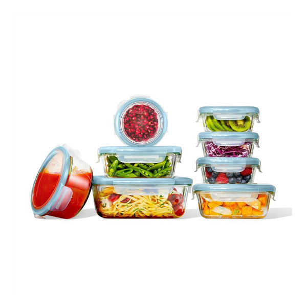 16-Pcs OXO Smart Seal Glass Food Storage Container Set (2 Colors)