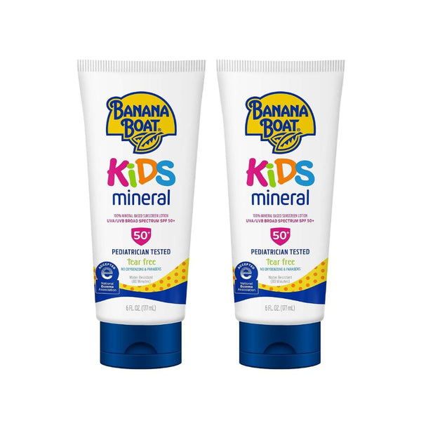2-Pack Banana Boat Mineral Kids Sunscreen Lotion SPF 50