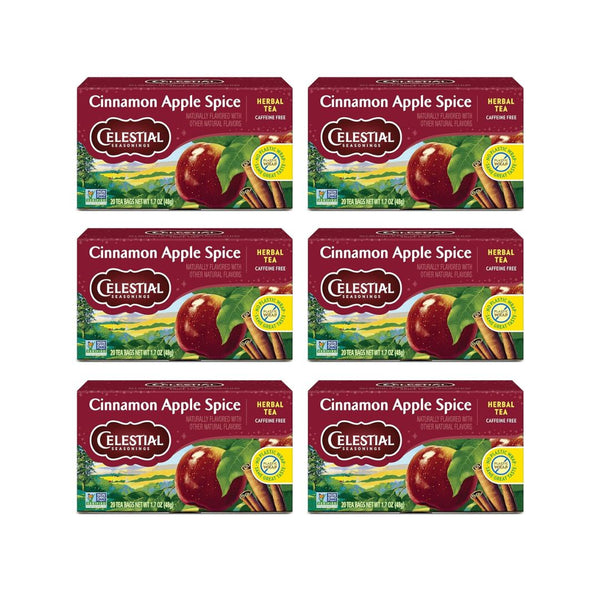 6 Boxes of Celestial Seasonings Cinnamon Apple Spice Herbal Tea