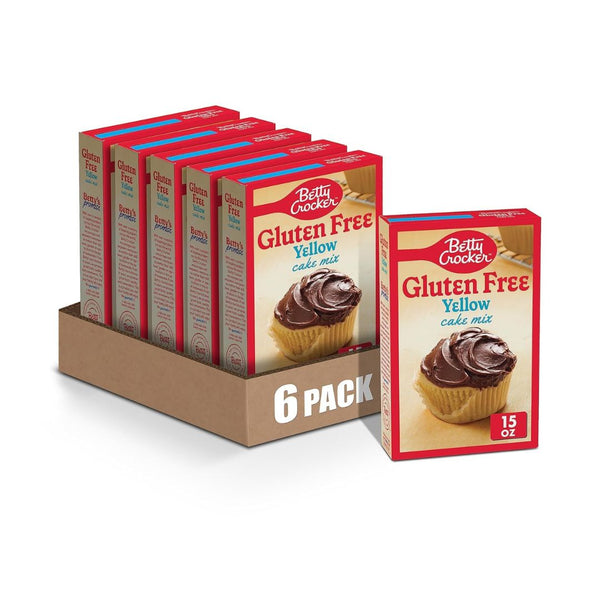 6 Boxes of Betty Crocker Gluten Free Yellow Cake Mix