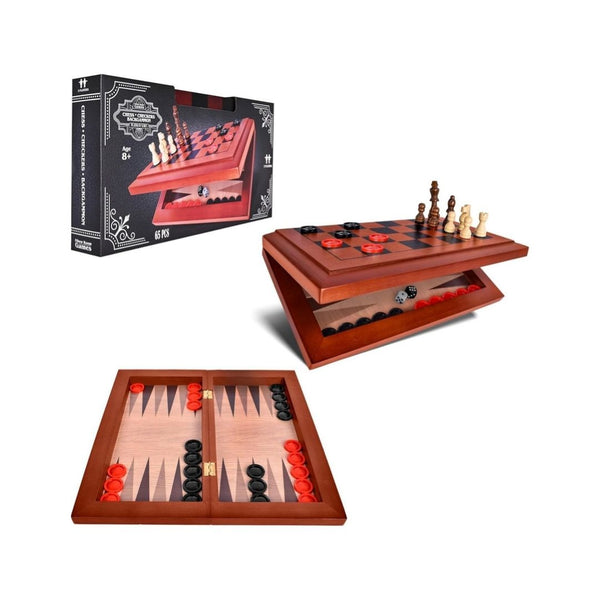 Elbow Room Games 3-in-1 Board Game Set