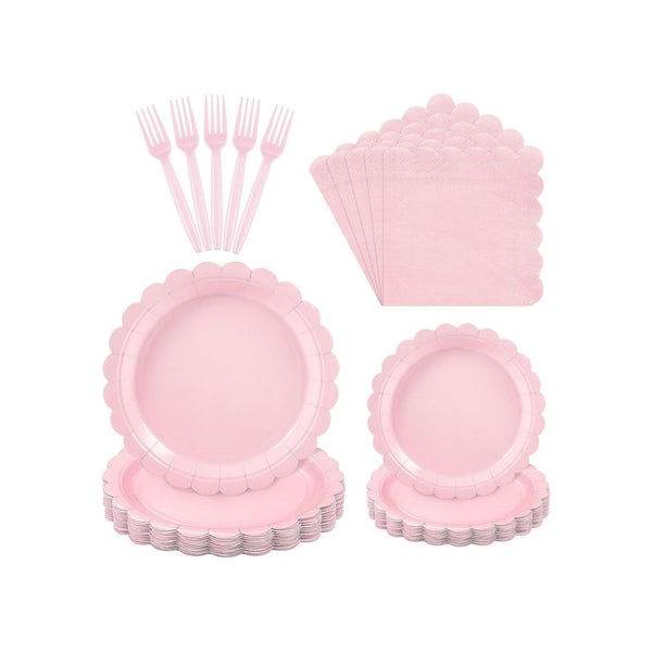 96 Pcs Disposable Dinnerware Set