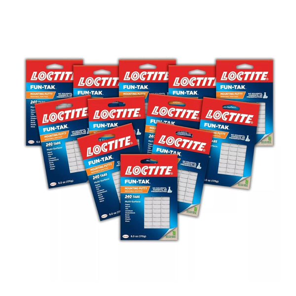Pack of 12 Loctite Eco Fun-Tak Mounting Putty, 240 Tabs