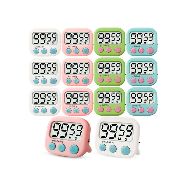 Pack of 12 Magnetic Digital Timers
