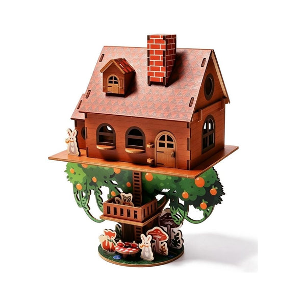 3D Wooden Puzzles Orange Treehouse