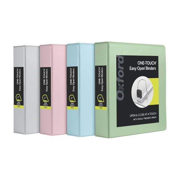 4-Pack 2-In Oxford 3 Ring Binders