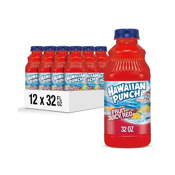12 Bottles Hawaiian Punch Juicy Red Fruit Juice Drink