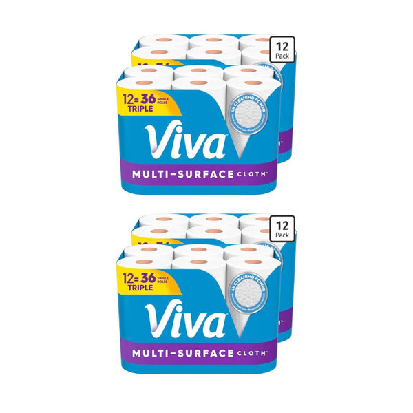 24 Triple Rolls of Viva Multi-Surface Cloth Paper Towels