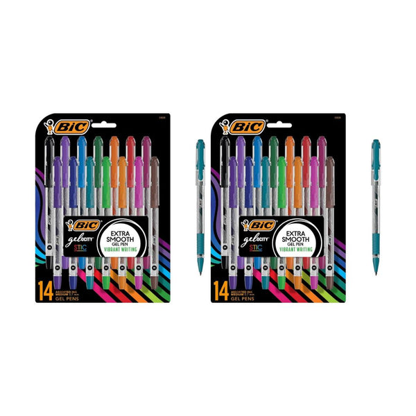 28 BIC Gel-ocity Smooth Stic Gel Pens