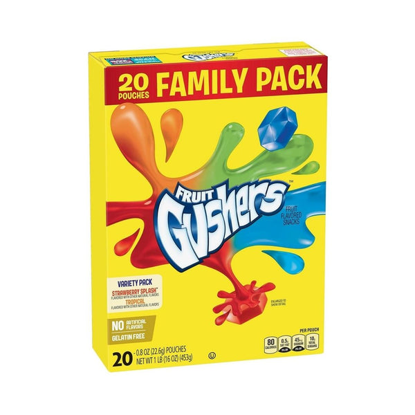 Pack of 6 20-Count Gushers Fruit Flavored Snacks