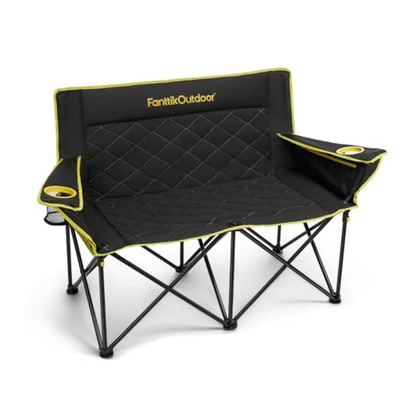 600 lb Double Folding Camping Loveseat Chair