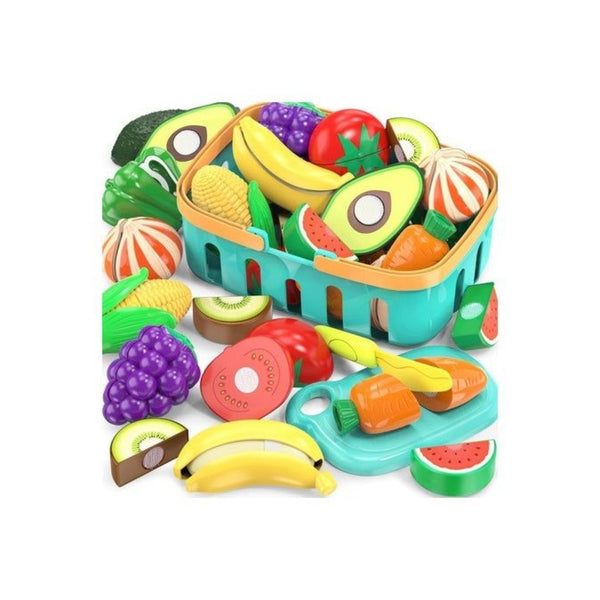 Cutting Play Food Set With Basket