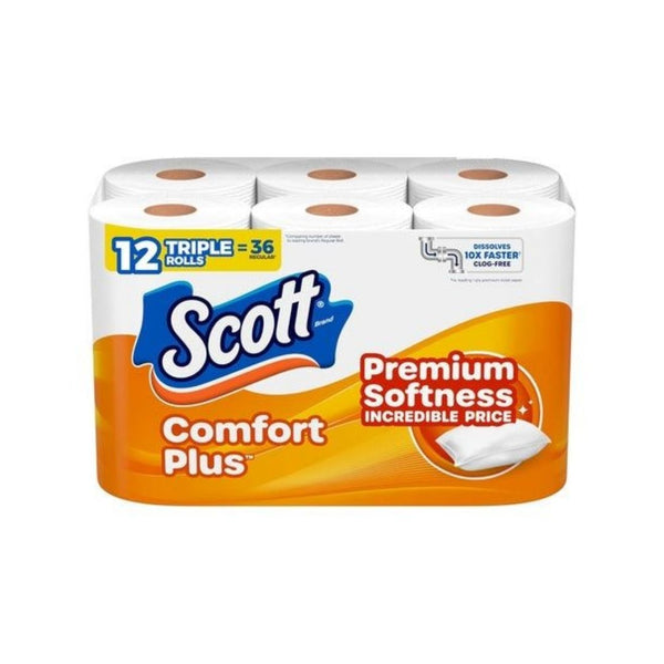 36 Triple Rolls (=108 Reg) Scott ComfortPlus Toilet Paper