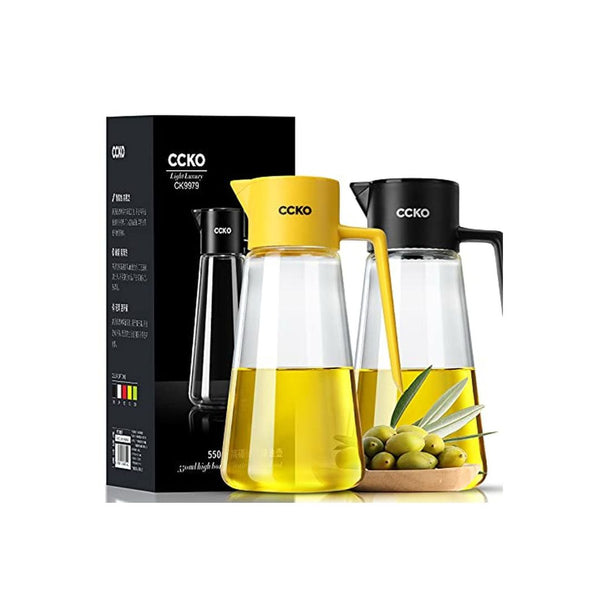 19oz Auto Flip Glass Olive Oil Dispenser Bottle