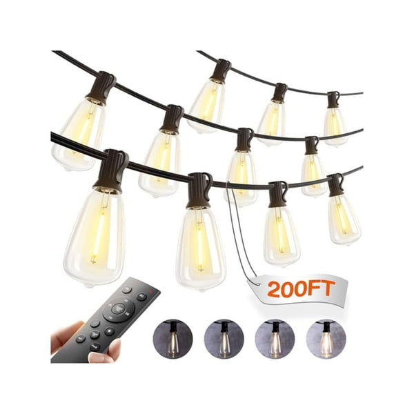 200FT LED Outdoor String Lights with Remote