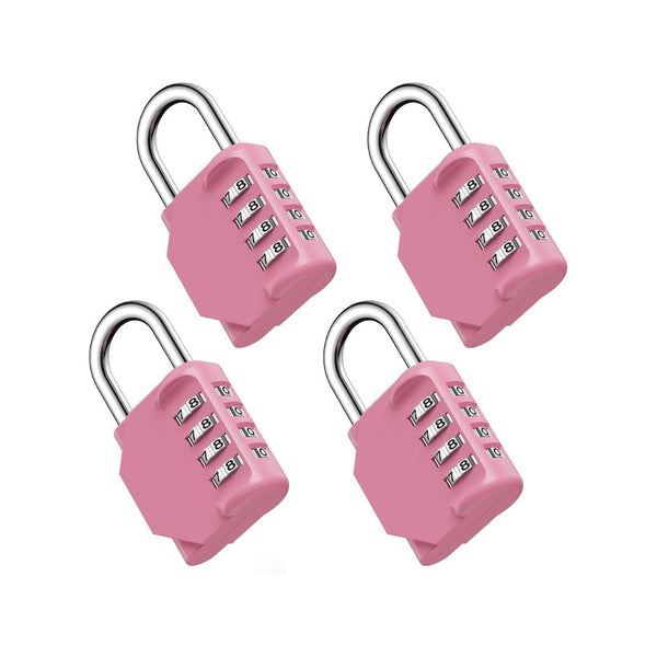 4 Pack 4 Digit Waterproof Locks