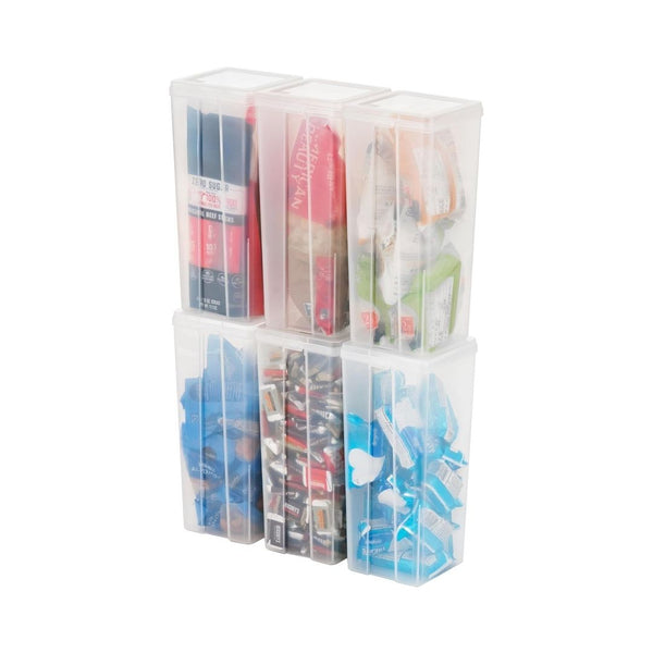 6-Pack IRIS USA Large Flip Top Storage Containers