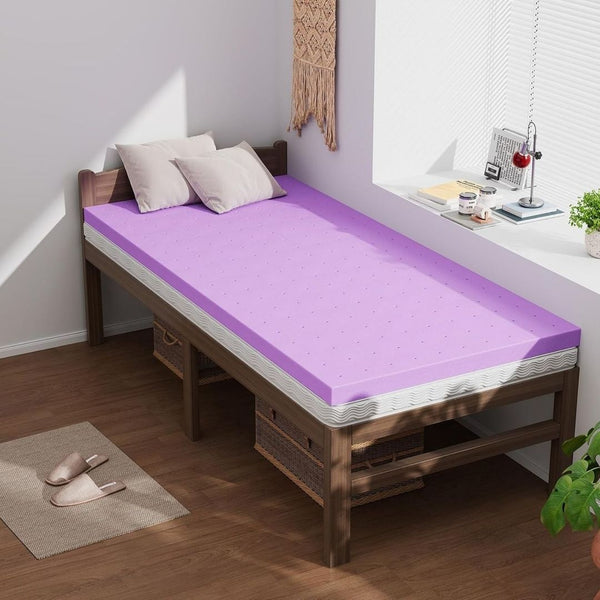 DUMOS 4 Inch Cooling Memory Foam Mattress Topper Twin