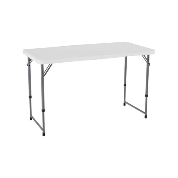 LIFETIME Fold-in-Half 4-Foot Adjustable Folding Table