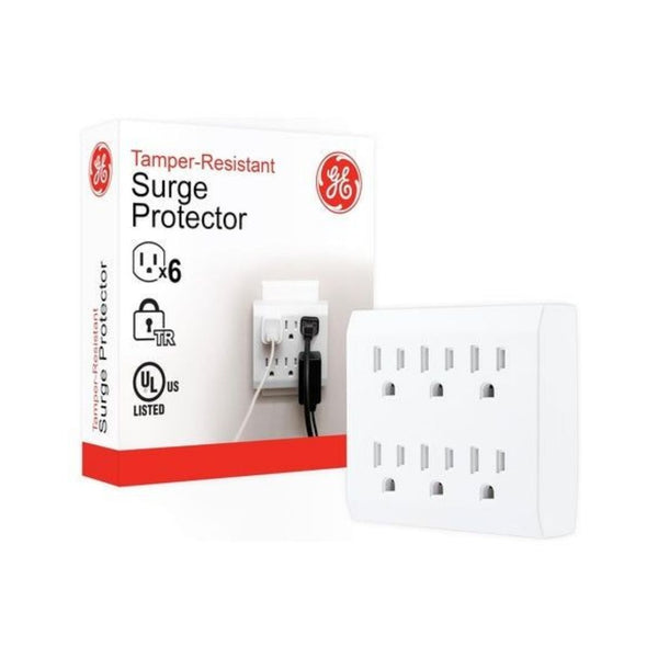 GE 6-Outlet Surge Protector Wall Tap