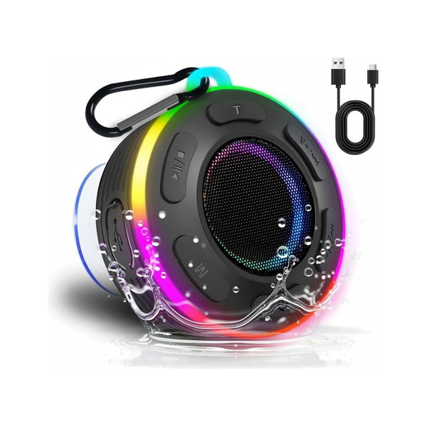 Portable Bluetooth Shower Speaker with LED