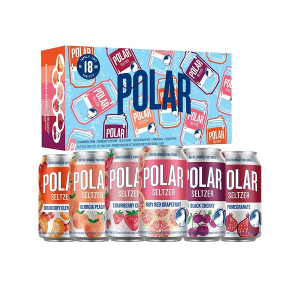 18 Cans of Polar Seltzer Variety Pack Sparkling Water