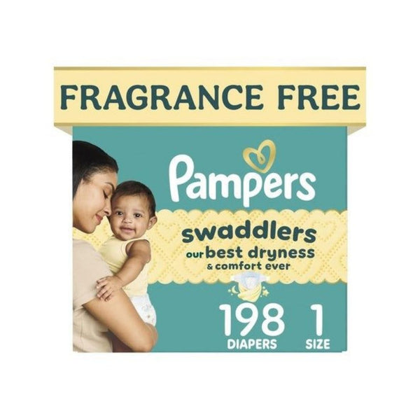 198 Pampers Size 1 Swaddlers Diapers