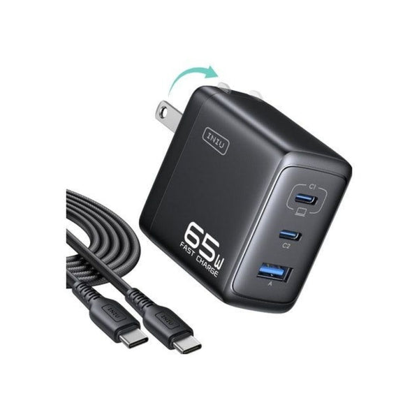 INIU 65W Wall Charger with USB-C Cable