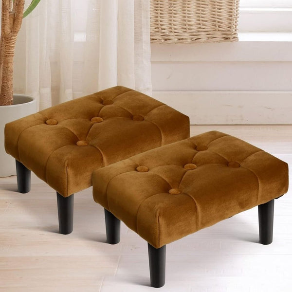 2-Pack Small Footstool Ottoman