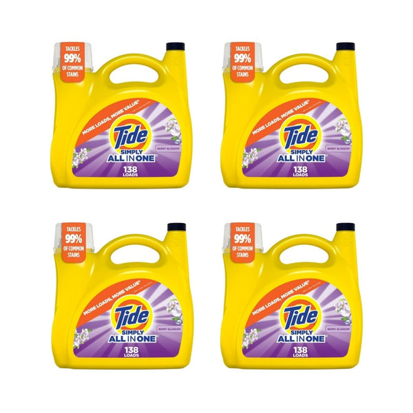 4-Pack 138 Loads Tide Liquid Laundry Detergent