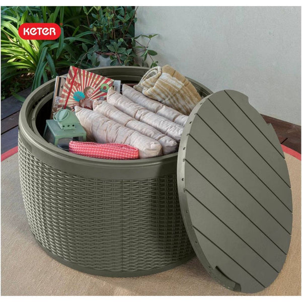 Keter Circa 37 Gallon Resin Deck Box Stool