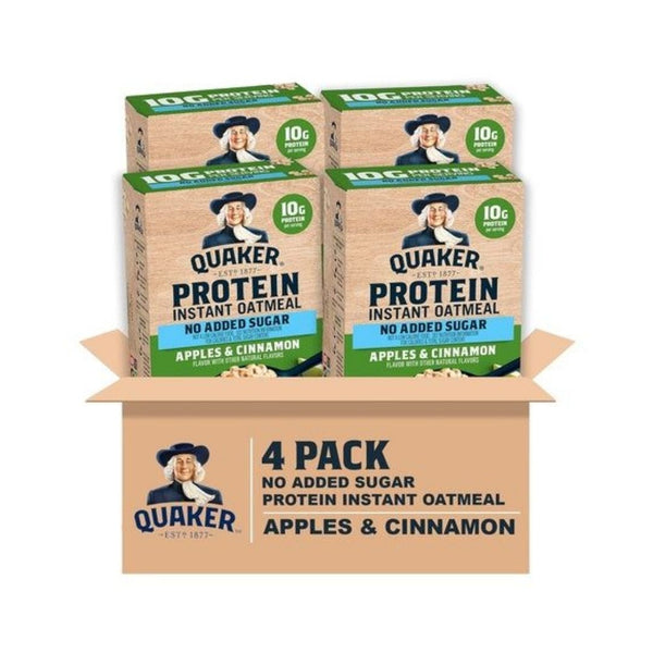 24 Quaker Protein Apple Cinnamon Instant Oatmeal Packets (OU-D)