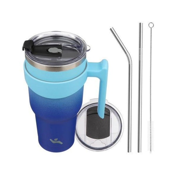 40oz Tumbler with Handle and Straw